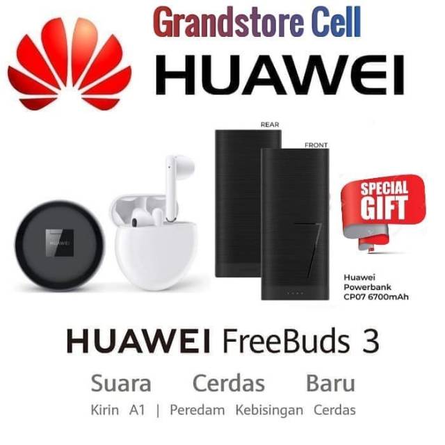 HUAWEI FREEBUDS 3 Wireless Earphone GARANSI RESMI HUAWEI INDONESIA