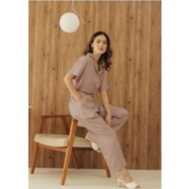 NEW WITH TAG CLARYN THE LABEL Cora Set in Pastel Pink Brown