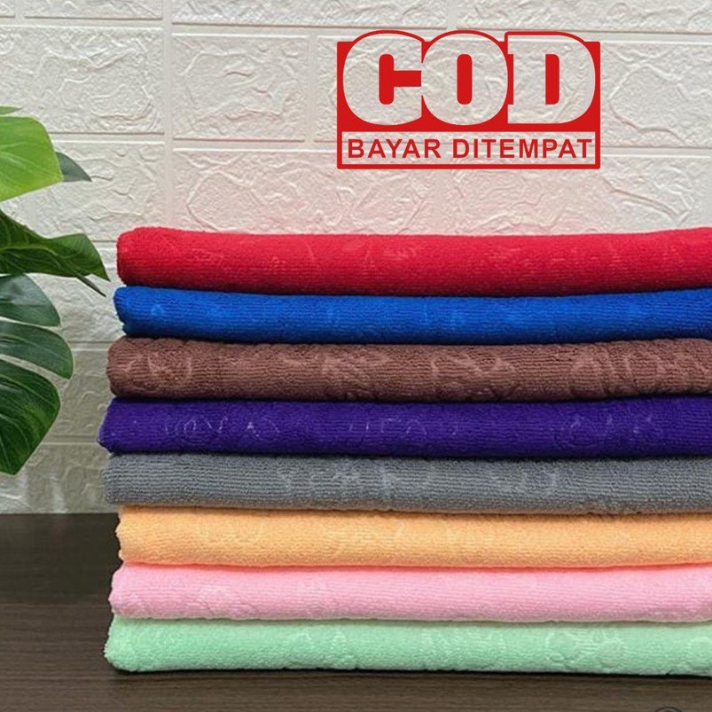 Baru Handuk Besar microfiber Polos UKURAN BESAR 70 x 140 / Handuk Mandi Lembut / Handuk Polos Dewasa