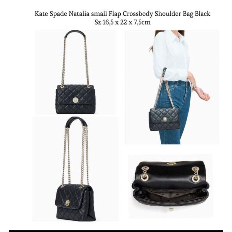 tas kate spade natalia small shoulder bag black