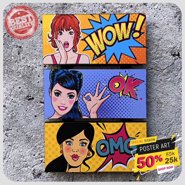 Walldecor - Pajangan dinding - Hiasan dinding retro wanita 091938FHZ