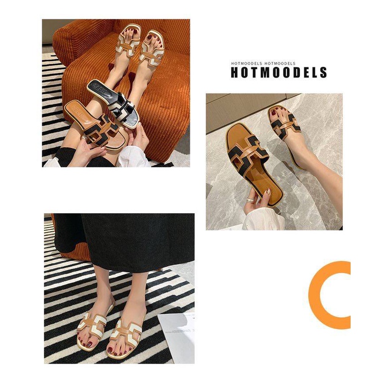 9018 2Tone Oran Sandal Wanita Import Sendal Murah