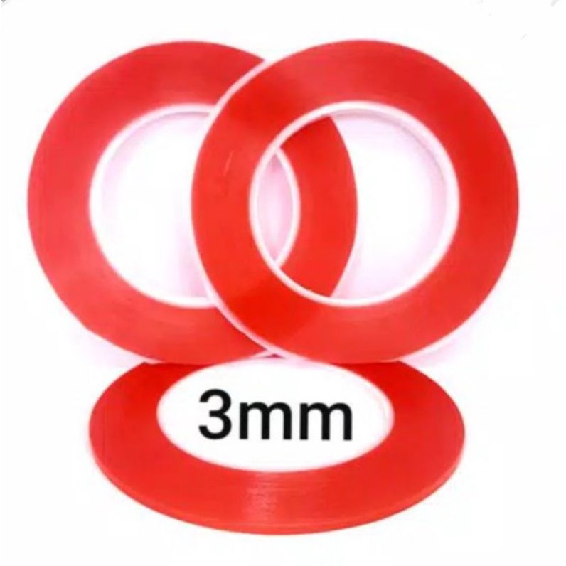 Double tape merah 0.3cm 3mm