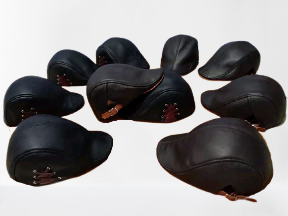 topi pet pria kulit asli topi pet sulam topi pet kulit asli garut