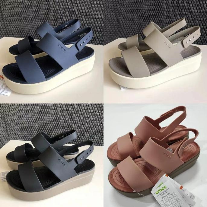Crocs Brooklyn Low wedges / Sendal wanita Crocs brooklyn TERGOKIL