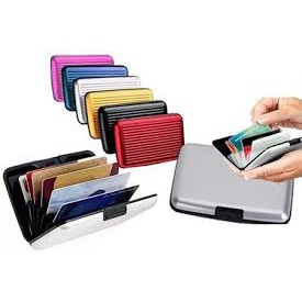 CARD GUARD HOLDER ALUMINIUM WALLET DOMPET ATM UANG KARTU KREDIT - DOMPET KARTU ALUMUNIUM