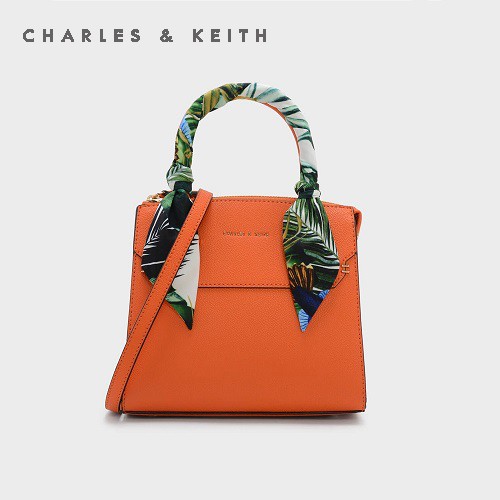 TAS SELEMPANG WANITA CHARLES & KEITH HAND BAG CNK-4434 ORANGE ORIGINAL IMPORT BATAM TERMURAH