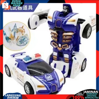 Mobil berubah menjadi Robot Autobot Transformrs PullBack New Edition 2 IN 1 DEFORMATION