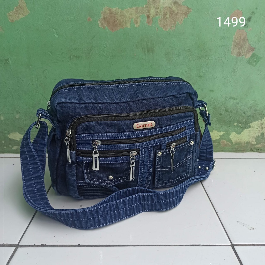 Tas Selempang Garnet Wanita Tas Selempang Jeans Terbaru Tas Denim