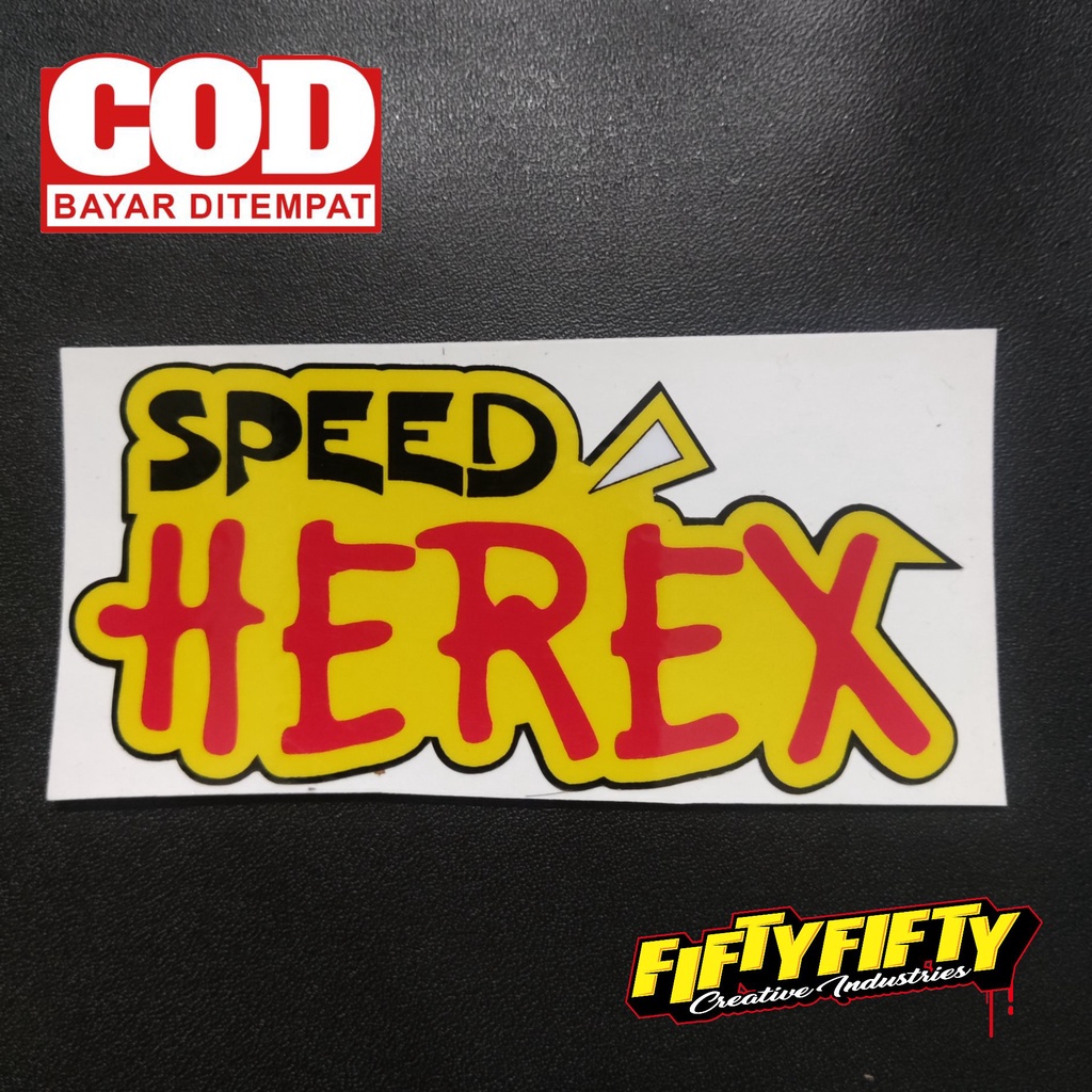 Stiker Print Cut TEAM HEREX MODEL 02 Stiker Printing Laminasi Glossy Tahan Air Stiker Motor Mobil Helm Sudah Membentuk Pola Desain