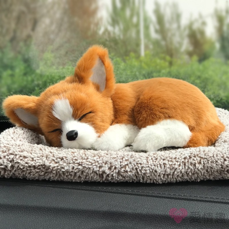 Boneka Anjing Bahan Plush Dengan Karbon Aktif Nano Untuk Dekorasi Mobil