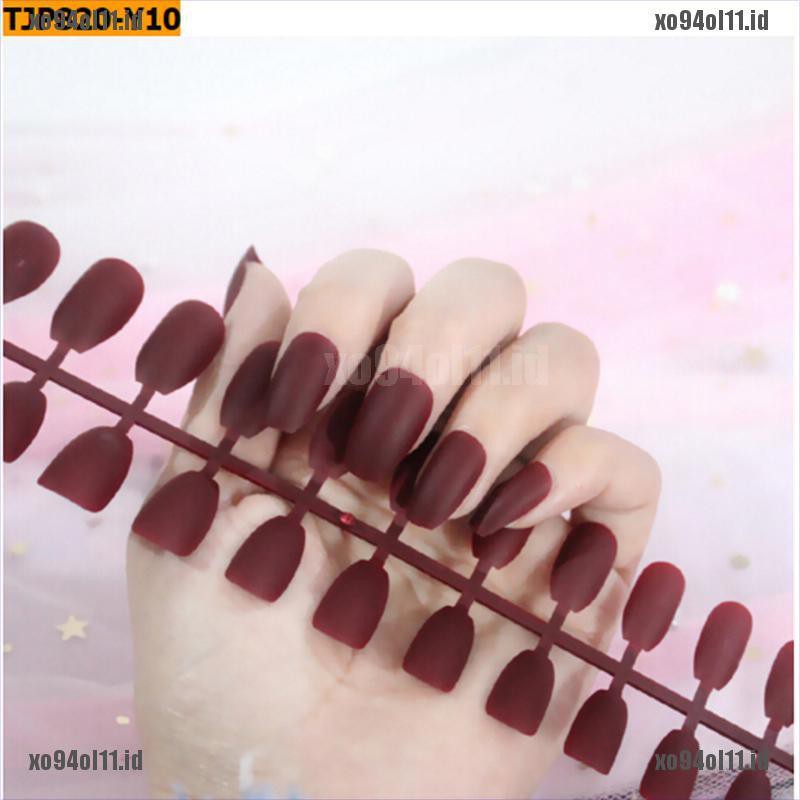 (Xo 'Cod) 24pcs Kuku Palsu Akrilik Matte