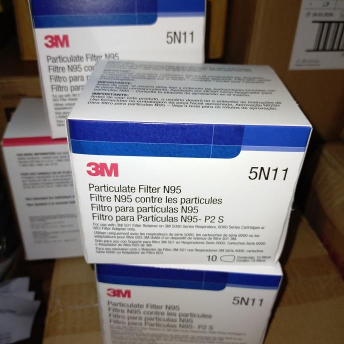 3M particulate filter n95. 5N11. harga per box