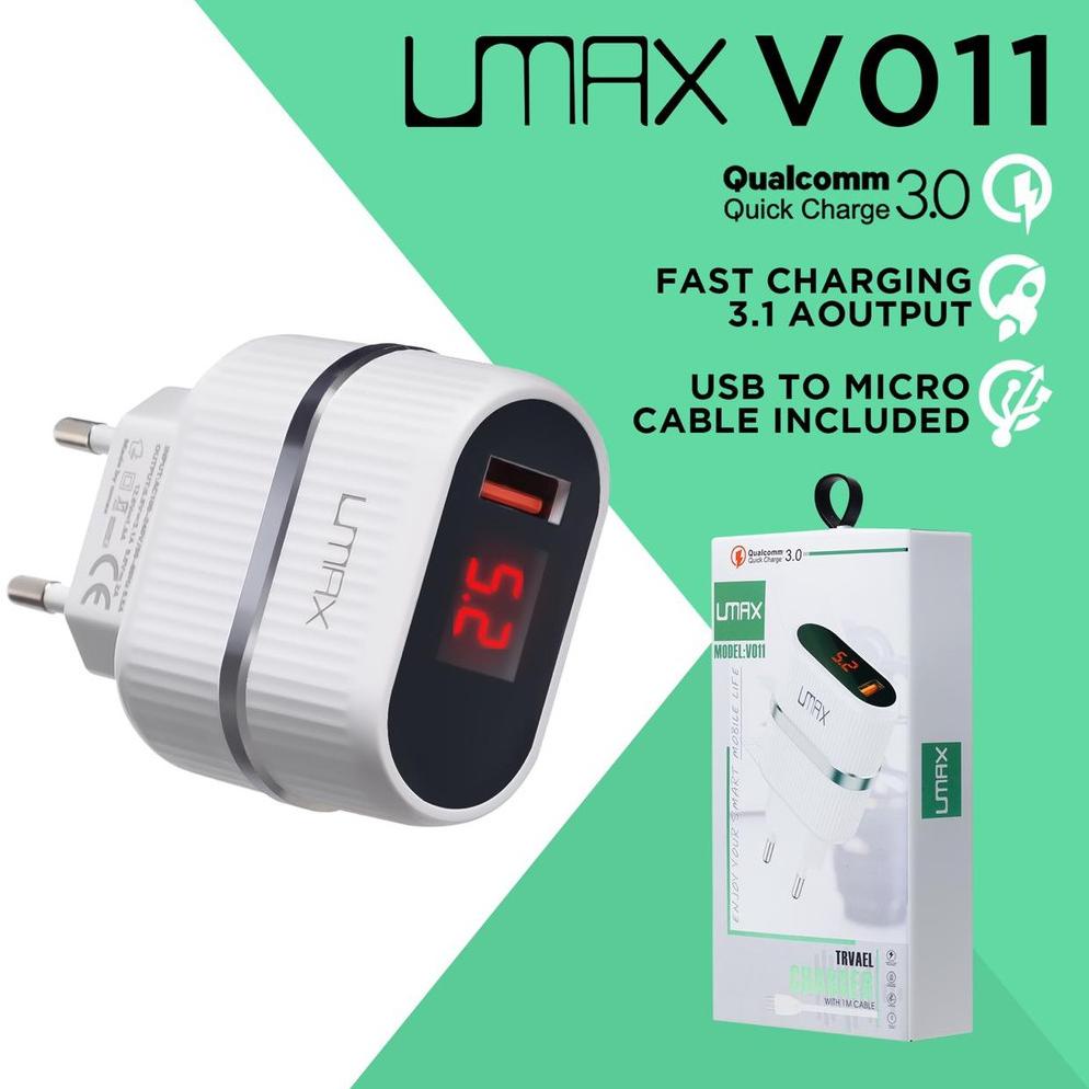 Travel charger UMAX V011 /MICRO / TYPE C "KGM.25Au22g"