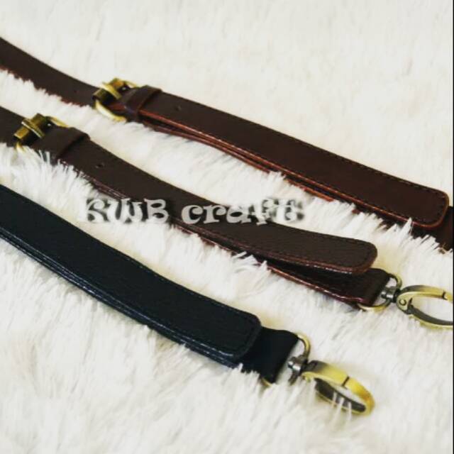 Tali Tas Selempang Bahan Kulit Asli lebar 2 cm