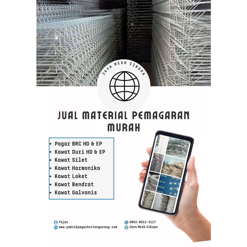 Pabrik Pagar BRC Kawat Harmonika Kawat duri Kawat silet Termurah di Tangerang