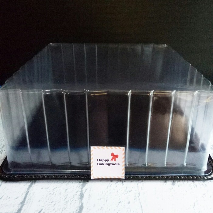 tempat tart plastik mika 30cm- mika kue tart kotak- packaging kue