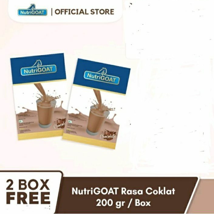 NutriGoat Box Susu Kambing Etawa  / Susu Etawa  Coklat @200 gr 2 Box