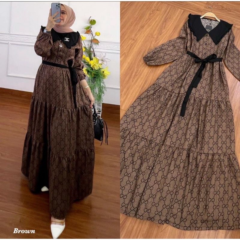 gamis gucci kombinasi free bros