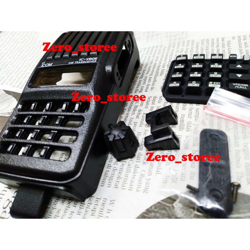 casing ht icom V80 Casing body icom IC V80 IC-V80 V-80 ICV80 KOMPLIT Gak pakai telor Kesing HT ICOM u80 v80 CASE HT ICOM V80