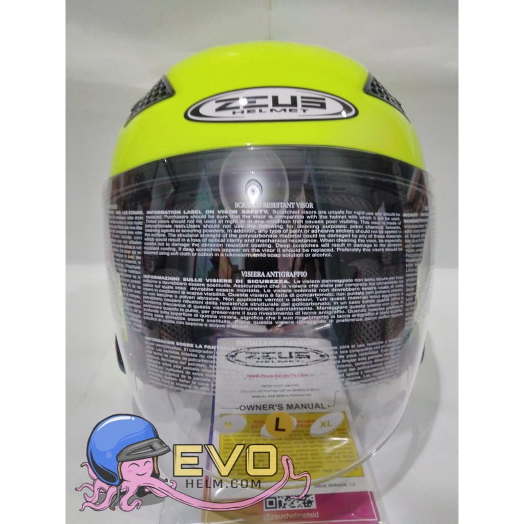 HELM ZEUS ZS - 610 SOLID Z.YELLOW #809