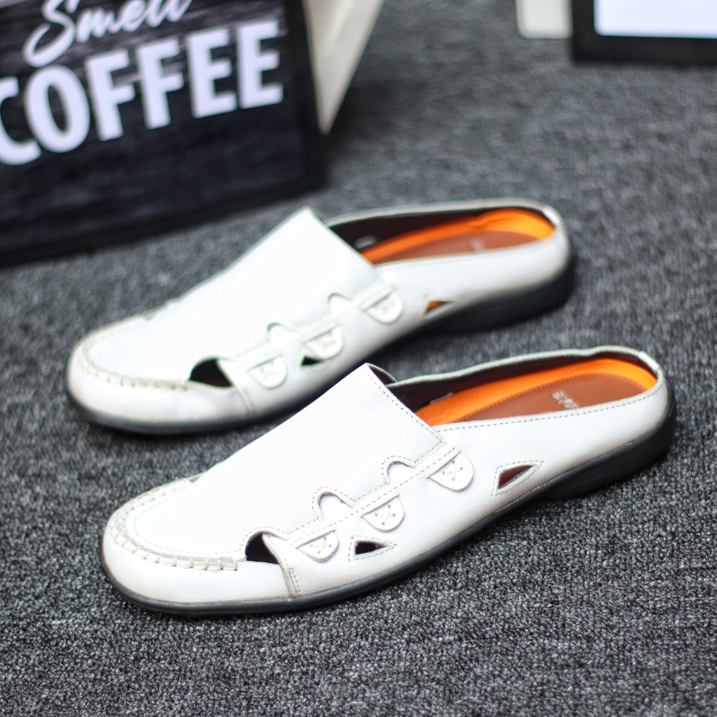 Abra - Sendal Sepatu Kulit Asli Bustong Pria