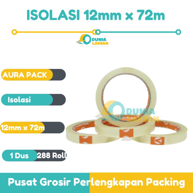 

SOLATIP 12 MM X 72 METER MERK AURAPACK ISOLASI 1 INC
