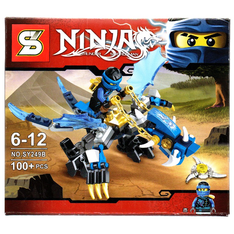 LEGO SY Ninjago Jay Whisp Lightning Blue Dragon Ninja SY249B 100+ pcs