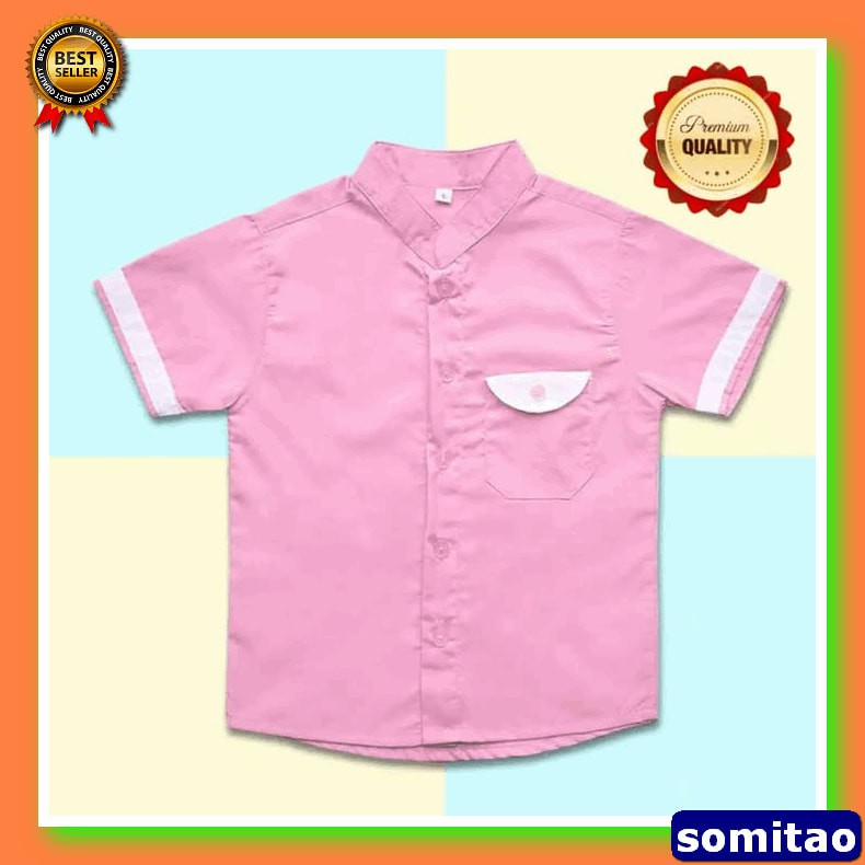 Koko Anak Tanggung Panjang/Koko Anak Tanggung Pendek/Atasan Koko  SZ162 Kemeja Koko Anak Lengan Pend