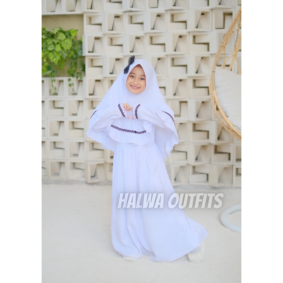 Baju Muslim Anak Terbaru 2022 / Gamis Putih Anak Perempuan / Modern Terlaris / Baju Gamis Anak Perem