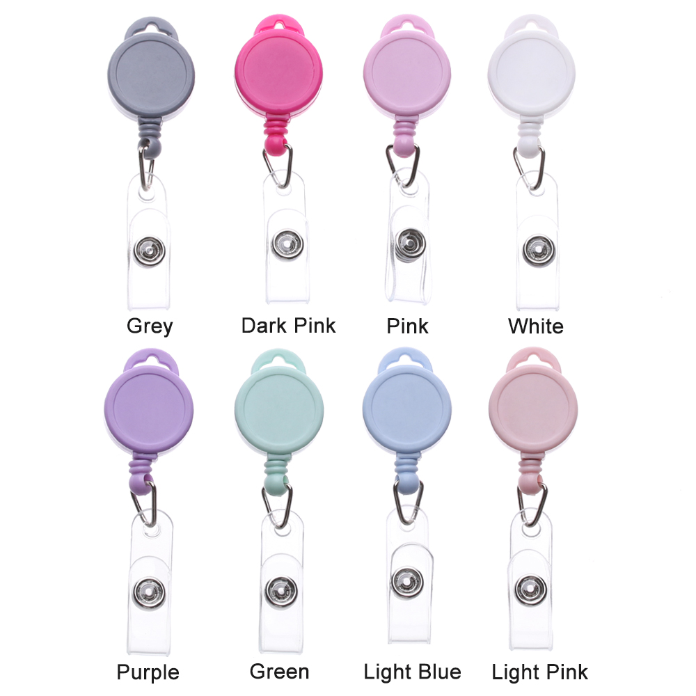 Wonderful 1pc Klip Holder Kartu Identitas / Nama Retractable Anti Hilang Tahan Lama Untuk Kantor