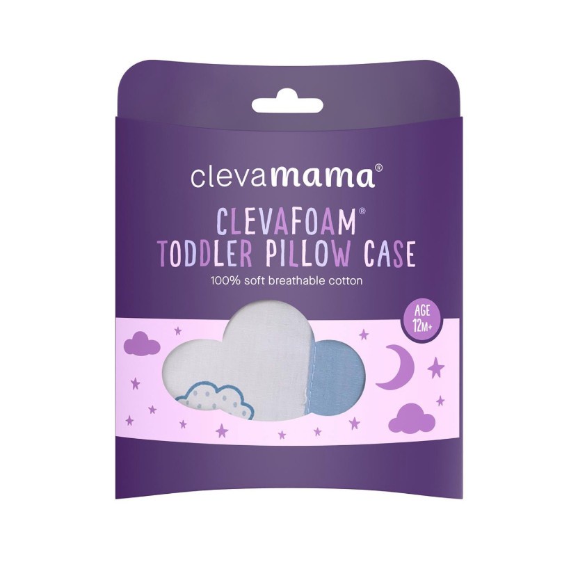 Clevamama Clevafoam Toddler Pillow Case Sarung Bantal Balita Blue Biru