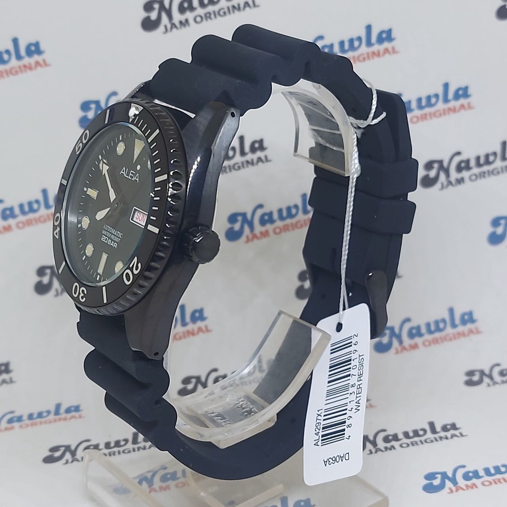 Alba Automatic AL4297X1 Full Black - Jam Tangan Pria AL4297