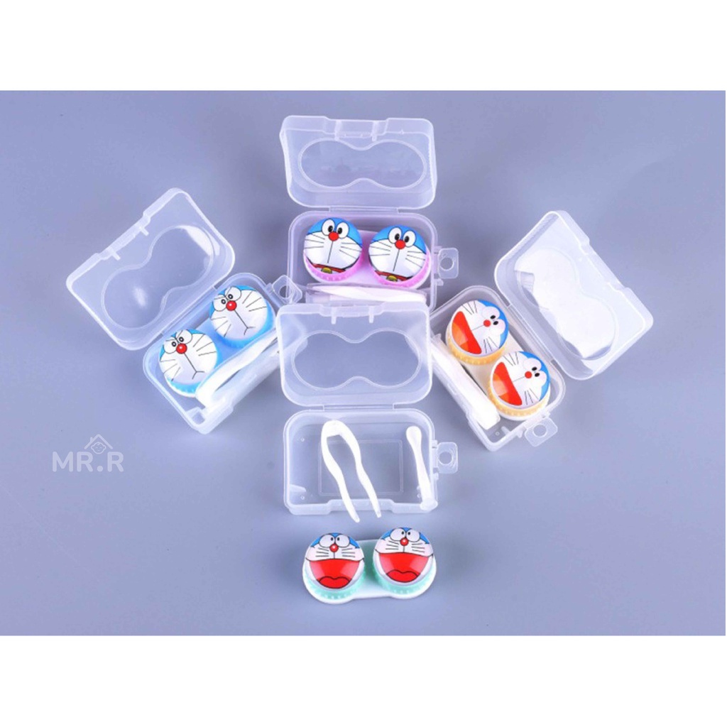 Tempat Soflens Lucu Kontak Lensa Simple Contact Lens Softlens Case 1 Set