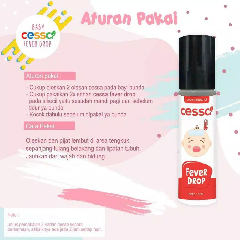 Cessa Baby Fever Drop - Penurun Demam Bayi Cessa Essential Oil