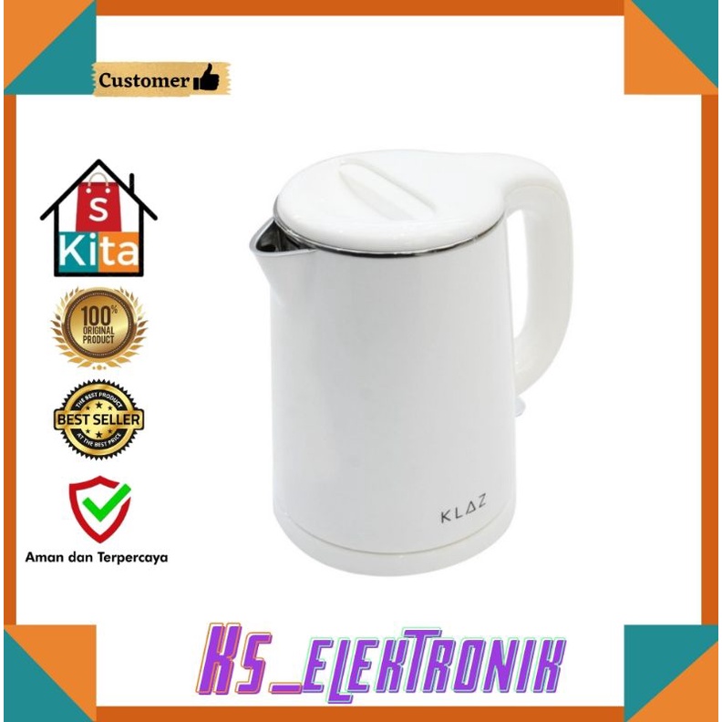 Klaz Teko Listrik 1L pemanas air Teko Elektrik Water Kettle