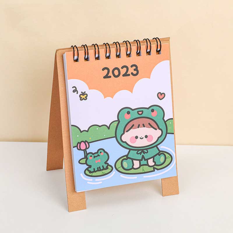 Kalender Meja Mini Motif Kartun Kawaii 2023 Untuk Kantor / Sekolah / Hadiah 2023