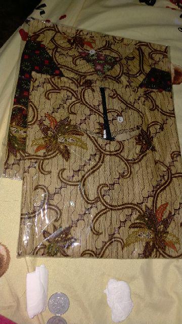 Bswart Batik Hrb026 Kenongo Hem Pendek Padi Pekalongan M L Xl Batik Pria Murah Modern Grosir