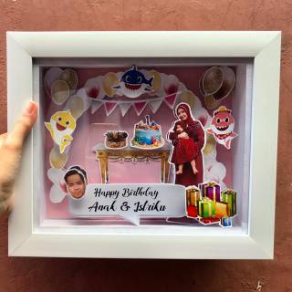 Pop up 3D CUSTOM, Scrapframe 3d| Kado unik, kado pernikahan, kado ultah