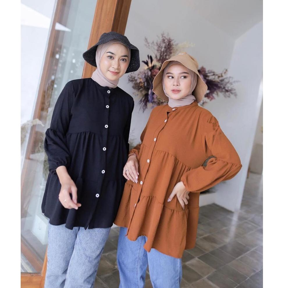 TSE.02Jl22w - TUNIK NOVALIN /// ATASAN WANITA / TUNIK RAYON PREMIUM