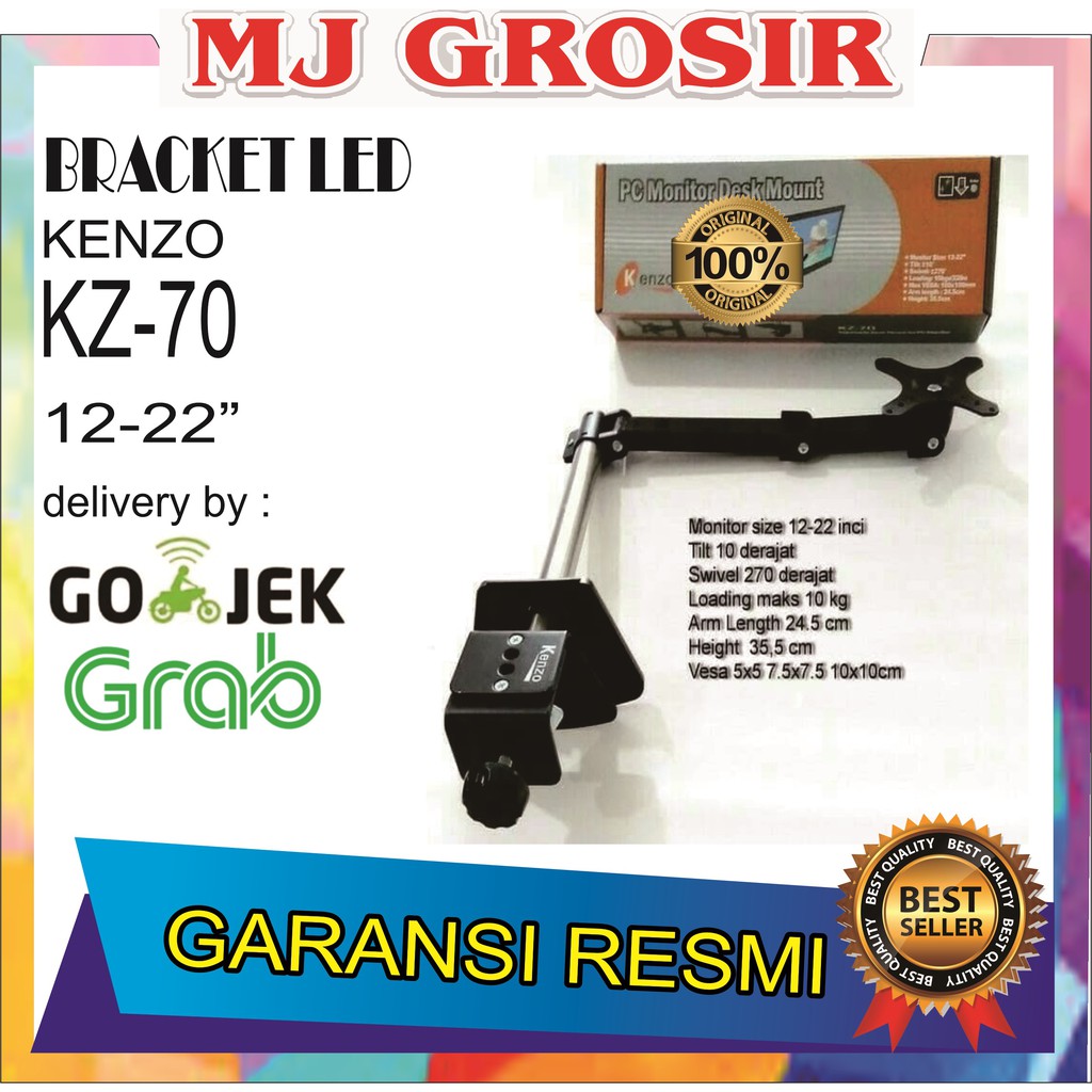 Promo Bracket Tv Led Lcd Kenzo Kz 70 Kz70 12 22 Inch Monitor Desk Mount Shopee Indonesia
