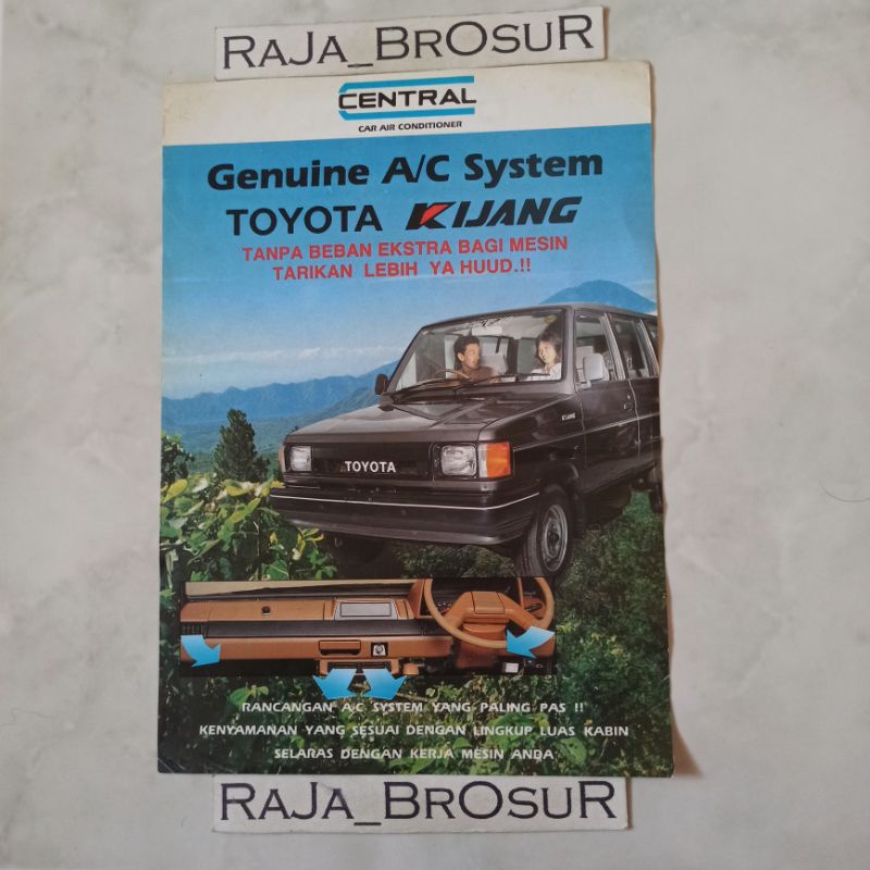 Poster brosur iklan flyer jadul lawas Toyota Kijang Kapsul Genuine A/C System 1997
