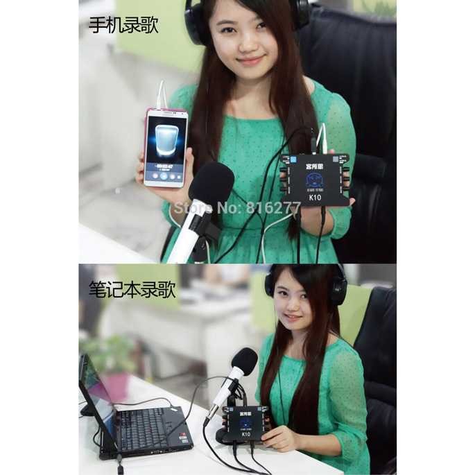 Premium Audio USB External Soundcard Live Boardcast Microphone Headset