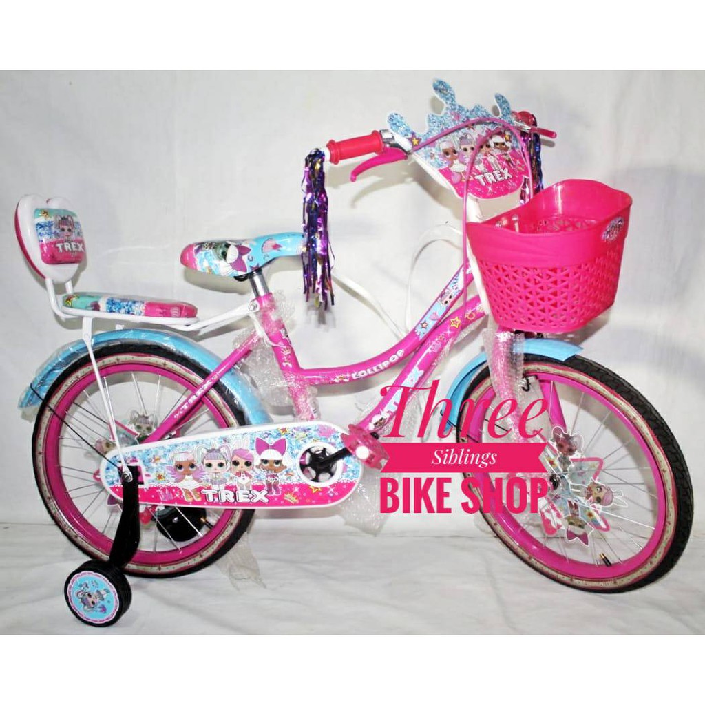 SEPEDA MINI TREX LOL 899 18 inch WARNA PINK BIRU