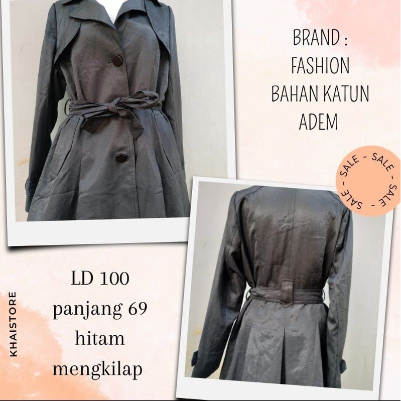 COAT IMPORT PREMIUM WANITA HITAM