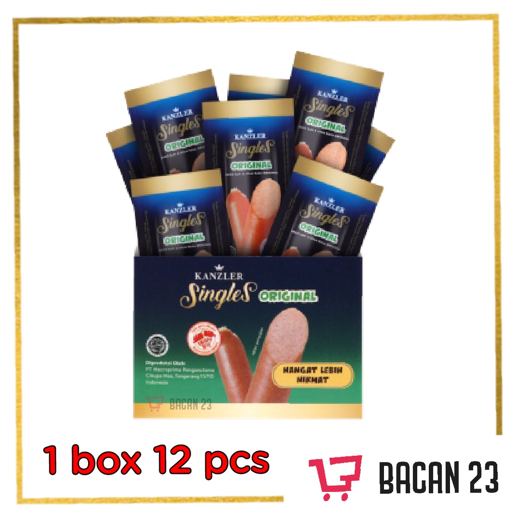 Sosis Kanzler Singles Original ( 1 box isi 12 Pcs ) / Sosis Sapi / Bacan 23 - Bacan23