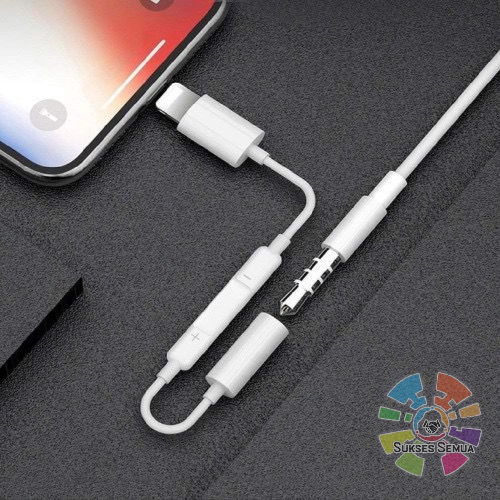 MH020 Lightning To aux 3.5 mm audio Headphone Jack Adapter untuk i ponee DII4472