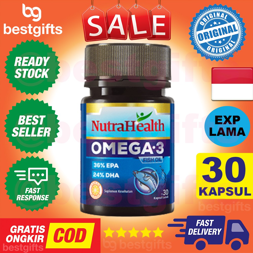 NUTRAHEALTH NUTRA HEALTH 700 MG OMEGA 3 FISH OIL EPA DHA MINYAK IKAN JANTUNG KOLESTEROL 30 KAPSUL