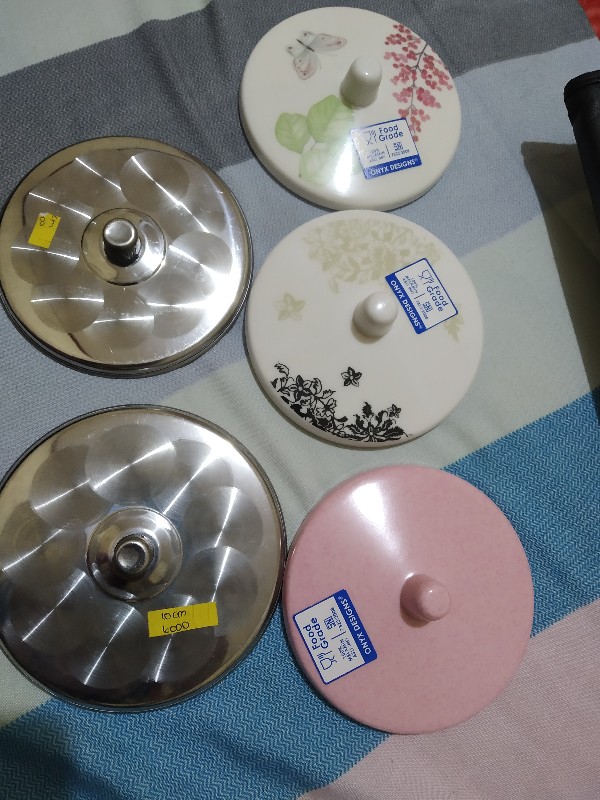 Tutup Gelas Stainless .diameter : 9,5 Cm & 10 Cm(tutup Gelas Aja)  &  7,5 Cm (tutup Gelas + Tataan )
