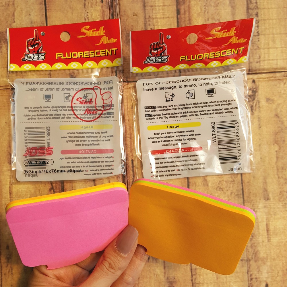 Sticky Notes Kertas - Book Marker Joss Fluorescent 3x3 Inch